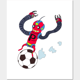 robot or soccer Posters and Art